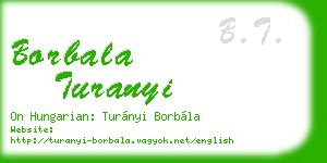 borbala turanyi business card