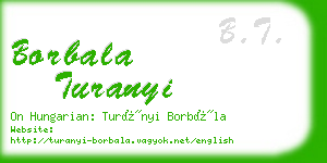 borbala turanyi business card